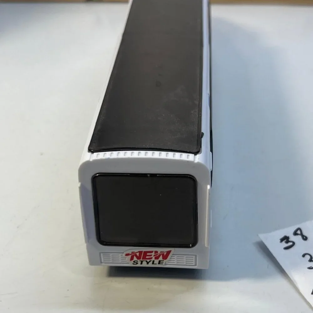 3D Bullet Train No 2016A Battery Operated Toy Train White Blue 13 Inches - Picture 2 of 4